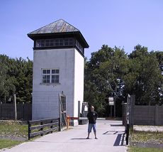 One of the towers at Dachau